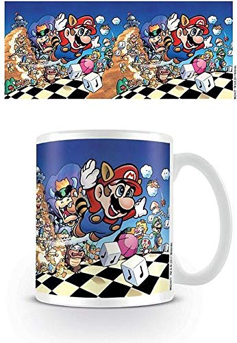 Super Mario Kaffeebecher Flying weiß, 1 Stück (1er Pack) von Pyramid International