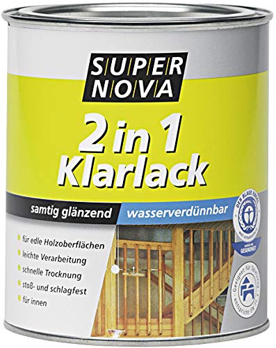 Super Nova 2in1 Klarlack Samtig glänzend farblos 375 ml von SUPER NOVA