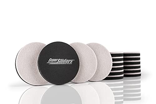 Super Sliders 4733444N Reusable Furniture Sliders or Movers for Hardwood Leicht verschiebbare Gegenstände in mittlerer Größe, Leinen, 16 Pack von SUPER SLIDERS