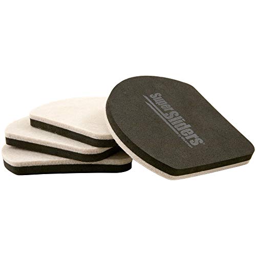 Super Sliders 4734495N Filzgleiter, wiederverwendbar, für harte Böden, robust, 17,8 cm, 4 Stück, beige, 7 Inch von SUPER SLIDERS