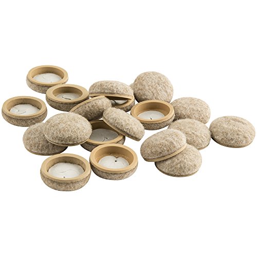 Super Sliders 4318595N Formed Felt 1" Furniture Movers for Hard Surfaces (20 Piece) - Oatmeal, Round SuperSliders, Beige, 1 Inch von SUPER SLIDERS