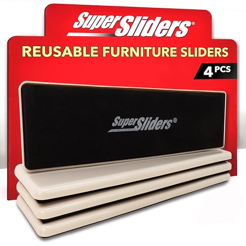 SuperSliders Wiederverwendbare Möbel-Movers - Bewegen Sie schwere Möbel schnell und einfach mit Möbelgleitern Für Teppiche beige von SUPER SLIDERS