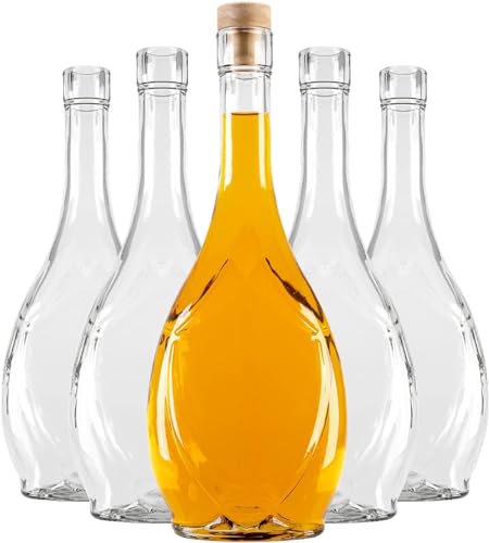 SUPERBUTELKI.PL Glasflaschen 500ml - Weinflaschen Leer 50 Stücke - Glass bottle Mit Korken - Glasflasche Icona - Flaschen zum Befüllen von SUPERBUTELKI.PL