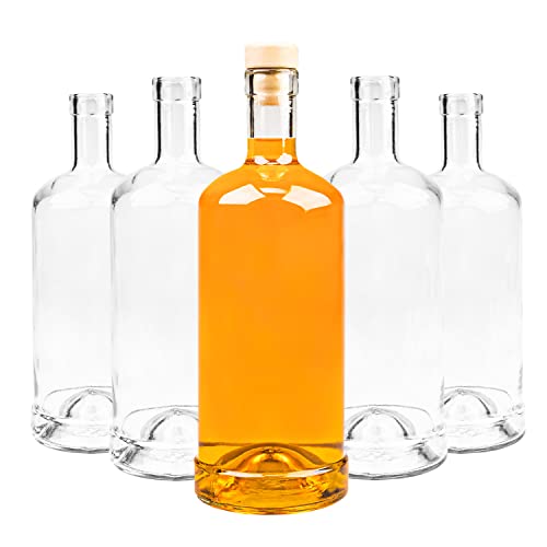 SUPERBUTELKI.PL Flaschen zum Befüllen 700ml - Likörflaschen zum Befüllen Glasflaschen - Flasche Glas Schraubverschluss Flaschen 5x von SUPERBUTELKI.PL