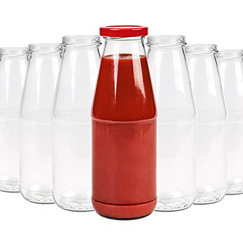 SUPERBUTELKI.PL Kleine Flaschen zum Befüllen Passata 720ml - Schraubverschluss Flaschen - Likörflaschen zum Befüllen Glasflaschen - Einmachflaschen - Einmachflaschen 40 Stück von SUPERBUTELKI.PL