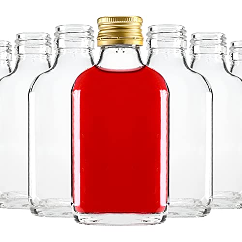 SUPERBUTELKI.PL Mini Glasflaschen - Glasflaschen für Säfte und Getränke - Glasflaschen mit Korken - Glasgeschenkflaschen (100, 100 ml) von SUPERBUTELKI.PL
