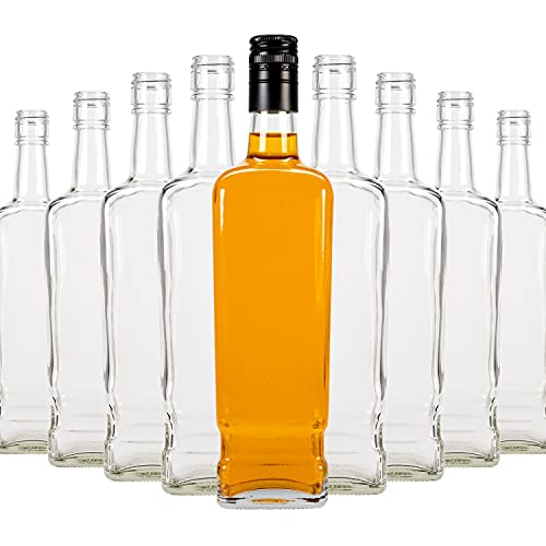 SUPERBUTELKI.PL Set mit 700ml Flaschen Walker 30 Stücke,Glass Beverage Bottles - Leere Glasflaschen Zum Befüllen, Deko Fläschchen, Elegantes Und Modernes Glas - Hochwertiges Glas (30, 700ml) von SUPERBUTELKI.PL