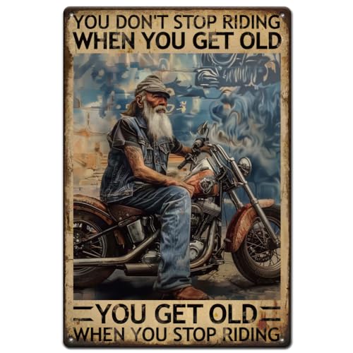 SUPERDANT Metallschild Alter Mann Fährt Blechschild Reiten Inspirierende Zitate Retro Blechschild Vintage Deko Kunst Eisen Vintage Schild Für Garagen Wohnkultur Geschenke Für Motorrad Enthusiasten SUPERDANT Metallschild Alter Mann Fährt Blechschild Reiten Inspirierende Zitate Retro Blechschild Vintage Deko Kunst Eisen Vintage Schild Für Garagen Wohnkultur Geschenke Für Motorrad Enthusiasten von SUPERDANT