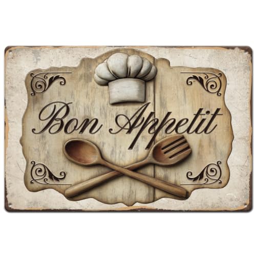 SUPERDANT Bon Appetit Metallschild Küche Metall Blechschilder Vintage Poster Retro Blechschild Restaurant Wandkunst Retro Blechschild Lustiges Vintage Dekor Für Küche Restaurant Esszimmer Dekor SUPERDANT Bon Appetit Metallschild Küche Metall Blechschilder Vintage Poster Retro Blechschild Restaurant Wandkunst Retro Blechschild Lustiges Vintage Dekor Für Küche Restaurant Esszimmer Dekor von SUPERDANT