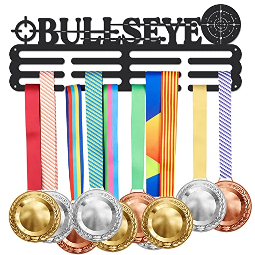 SUPERDANT Bullseye Medaillenhalter Schießen Darts Bullseye Medaillen Display Eisen Wandhaken Medaillenständer Display Wettkampf Medaillenhalter Display Für Über 60 Medaillen von SUPERDANT