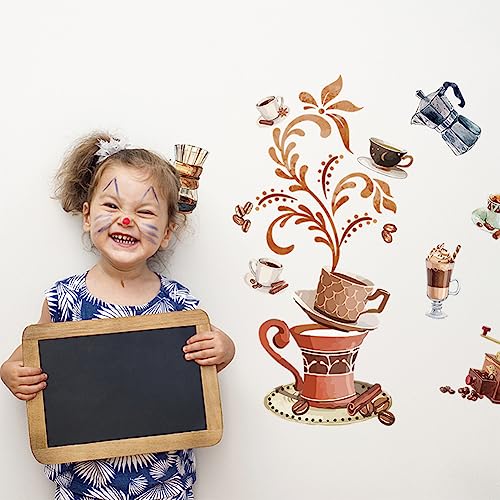 SUPERDANT Bunter Kaffee Wandaufkleber Kaffeebohnen Wandsticker Kaffeemuster Wandkunst Abnehmbarer Wandtattoo Vinyl Wandsticker Für Kinderzimmer Kinderzimmer Dekoration SUPERDANT Bunter Kaffee Wandaufkleber Kaffeebohnen Wandsticker Kaffeemuster Wandkunst Abnehmbarer Wandtattoo Vinyl Wandsticker Für Kinderzimmer Kinderzimmer Dekoration von SUPERDANT