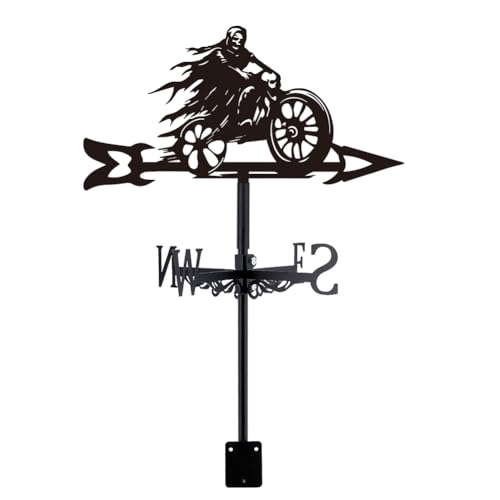 SUPERDANT Death God Motorrad Wetterhahn Windrichtungsanzeiger Wetterfahnen Messinstrument Dachinstallation Weather Vane Für Den Außenbereich Garten Bauernhof Hinterhof Pavillon Scheune Kunstdekor SUPERDANT Death God Motorrad Wetterhahn Windrichtungsanzeiger Wetterfahnen Messinstrument Dachinstallation Weather Vane Für Den Außenbereich Garten Bauernhof Hinterhof Pavillon Scheune Kunstdekor von SUPERDANT