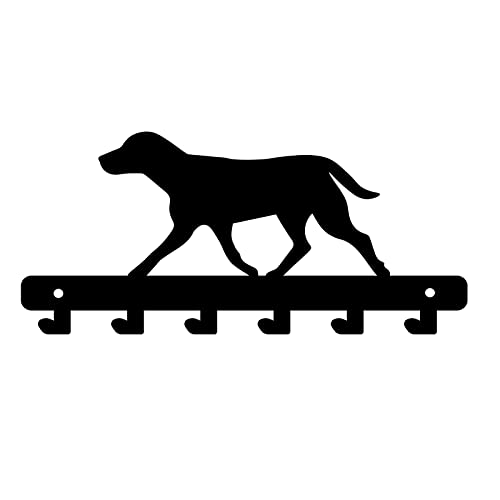 SUPERDANT Eisen Wandhaken Hund Metall Kunst Wandaufhänger Dekoratives Organizer Rack Mit 6 Haken Für Tasche Kleidung Schlüsseltuch Wanddekoration Schwarz (15x33 cm) von SUPERDANT