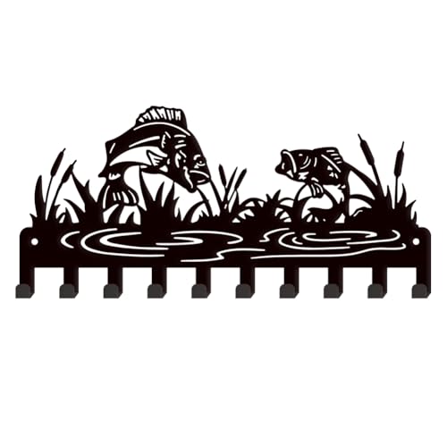 SUPERDANT Fisch Und Teich Metallschlüsselhaken Mit 10 Haken Fischmäntelhaken Schlüsselhalterhaken Und Wanddekoration Für Hundeleinen Im Eingangsbereich Flur Küche Und Badezimmer SUPERDANT Fisch Und Teich Metallschlüsselhaken Mit 10 Haken Fischmäntelhaken Schlüsselhalterhaken Und Wanddekoration Für Hundeleinen Im Eingangsbereich Flur Küche Und Badezimmer von SUPERDANT