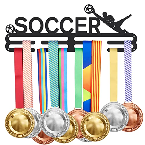 SUPERDANT Fußball Medaillen Aufbewahrung Sport Medaillen Halter Eisen Medaillenhalter Display Haken Sportmedaillen Auszeichnungen Wettbewerb Medaillenhalter Display Geschenke für Sportler Kinder von SUPERDANT