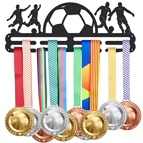 SUPERDANT Fußball Medaillen Aufbewahrung Sport Fußball Medaillen Halter Fußballs Medaille Aufhängedekor Schwarzer Eisen Medaillenhalter Mit Haken Geschenke für Sportler und Kinder 40x15cm SUPERDANT Fußball Medaillen Aufbewahrung Sport Fußball Medaillen Halter Fußballs Medaille Aufhängedekor Schwarzer Eisen Medaillenhalter Mit Haken Geschenke für Sportler und Kinder 40x15cm von SUPERDANT