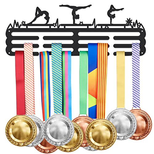 SUPERDANT Gymnastik-Medaillenhalter Mit EKG-Formen Medaillen-Display Eisen-Wandhaken Medaillenständer Wettkampf-Medaillenhalter Wandaufhängung Für Über 60 Medaille von SUPERDANT