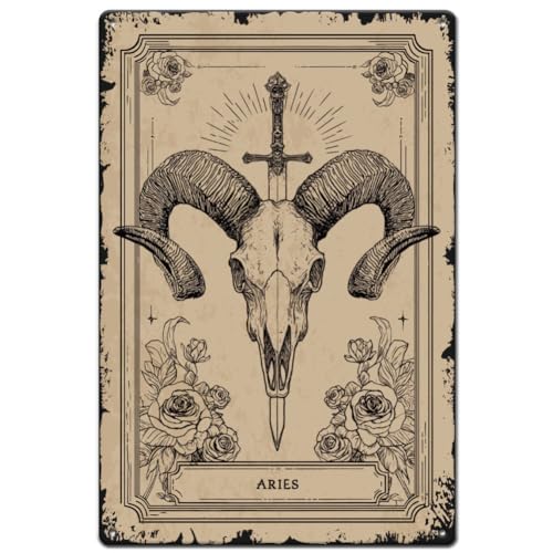 SUPERDANT Horoskop Blechschilder Astrologie Metallschilder Widder Tarot Wandschild Lustige Schilder Und Plaketten Eisenposter Für Zuhause Wohnzimmer Garage Kaffeebar Männerhöhle Vintage Dekor SUPERDANT Horoskop Blechschilder Astrologie Metallschilder Widder Tarot Wandschild Lustige Schilder Und Plaketten Eisenposter Für Zuhause Wohnzimmer Garage Kaffeebar Männerhöhle Vintage Dekor von SUPERDANT
