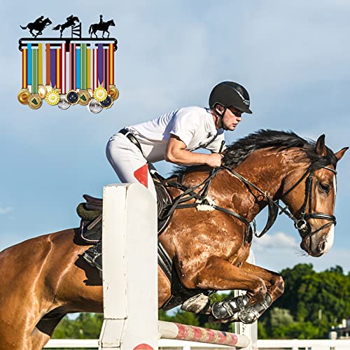 SUPERDANT Horsemanship Medal Hooks Hürden Medaillenhalter Für Pferdesport Für 60+ Medaillen Schwarze Wandhaken Aus Eisen Für Medaillenhalter Zum Aufhängen An Der Wand von SUPERDANT