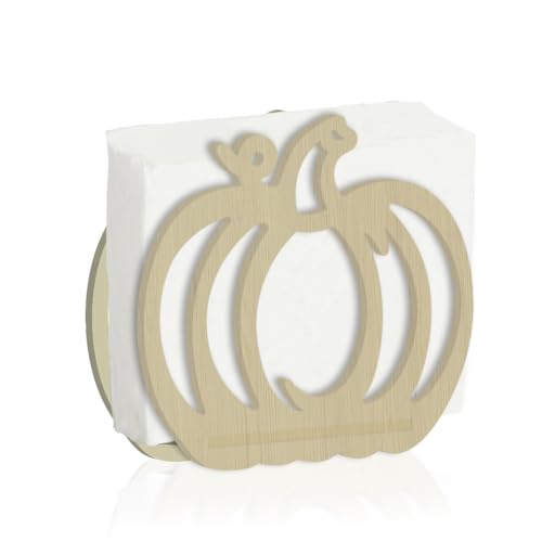 SUPERDANT Kürbis Serviettenspender Aus Holz Kürbis Serviettenständer Aus Holz 3D Hohlschnitzerei Servietten Halter Taschentuch Für Küche Esstisch Arbeitsplatte Außendekoration von SUPERDANT