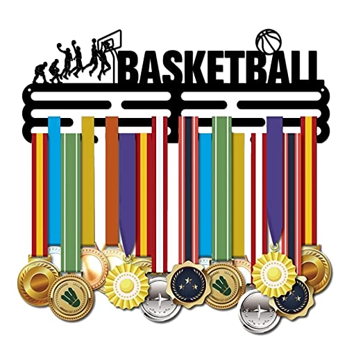 SUPERDANT Medaillen Aufbewahrung Basketball Medaillen Halter Basketball Trophäenständer Ballspiel Medaillenhalter Schwarze Eisen Wandhaken Für Wettkampf Geschenke für Sportler Kinder 40x15cm SUPERDANT Medaillen Aufbewahrung Basketball Medaillen Halter Basketball Trophäenständer Ballspiel Medaillenhalter Schwarze Eisen Wandhaken Für Wettkampf Geschenke für Sportler Kinder 40x15cm von SUPERDANT