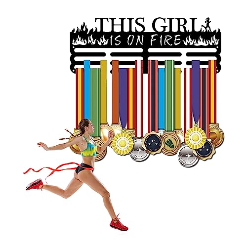 SUPERDANT Laufen Medaillen Aufbewahrung Frauen Laufen Medaillen Halter This Girl is on Fire Wandhaken Aus Schwarzem Eisen Medaille Aufhängedekor Sport Medaillenhalter Geschenke für Sportler und Kinder SUPERDANT Laufen Medaillen Aufbewahrung Frauen Laufen Medaillen Halter This Girl is on Fire Wandhaken Aus Schwarzem Eisen Medaille Aufhängedekor Sport Medaillenhalter Geschenke für Sportler und Kinder von SUPERDANT