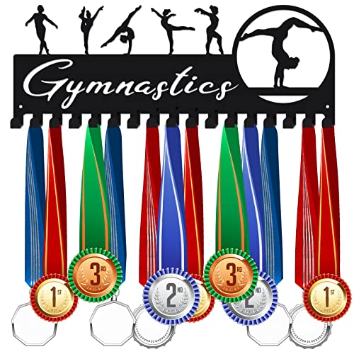 SUPERDANT Medaillenständer Für Frauengymnastik, Rhythmische Gymnastik, Sportmedaillenhalter Für Frauen, Für 50+ Medaillen, Auszeichnungen, 17 Haken, Bandhalter von SUPERDANT