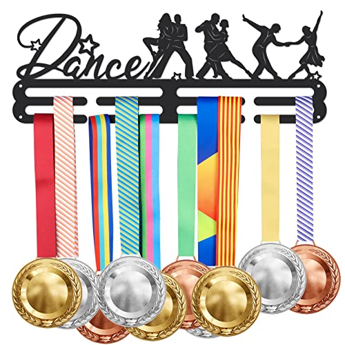 SUPERDANT Medaillenständer Für Lateinamerikanischen Tanz Für Doppeltanz-Medaillenhalter Männliche Eisen-Wandhaken Für 40+ Auszeichnungen Sportbandhalter Geschenk Für Tänzer von SUPERDANT