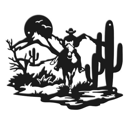 SUPERDANT Metall Wandkunst Western Cowboy Metall Wanddekoration Wüstenkunst Rustikale Natur Wanddekoration Wohnkultur Wohnzimmer Bauernhaus Wandkunst Schilder Für Schlafzimmer Wanddekoration SUPERDANT Metall Wandkunst Western Cowboy Metall Wanddekoration Wüstenkunst Rustikale Natur Wanddekoration Wohnkultur Wohnzimmer Bauernhaus Wandkunst Schilder Für Schlafzimmer Wanddekoration von SUPERDANT