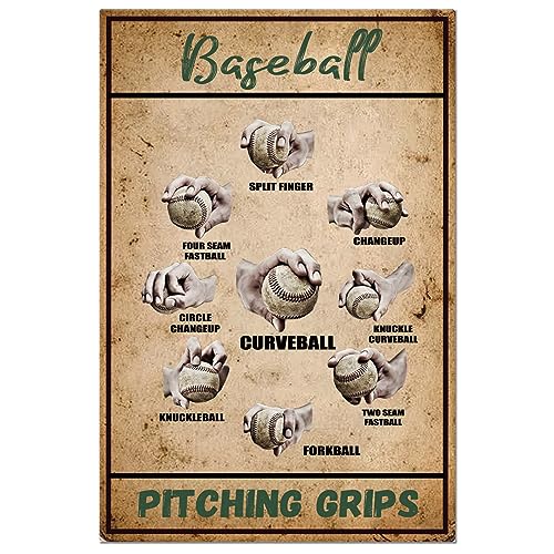 SUPERDANT Metallschild Baseball Pitching Blechschild Crips Retro Blechschild Sportverein Blechgemälde Plakette Vintage Deko Altmodisches Aluminiumschild Bar Männerhöhle Dekoration von SUPERDANT