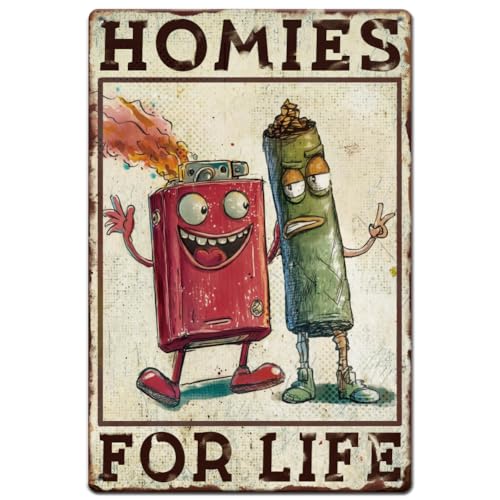 SUPERDANT Blechschild Homies For Life Metallschild Lustiges Feuerzeug Cartoon Bild Retro Blechschilder Metallwandkunst Poster Lustige Metallschilder Für Zuhause Bars Cafés Kneipen Vintage Wanddeko SUPERDANT Blechschild Homies For Life Metallschild Lustiges Feuerzeug Cartoon Bild Retro Blechschilder Metallwandkunst Poster Lustige Metallschilder Für Zuhause Bars Cafés Kneipen Vintage Wanddeko von SUPERDANT
