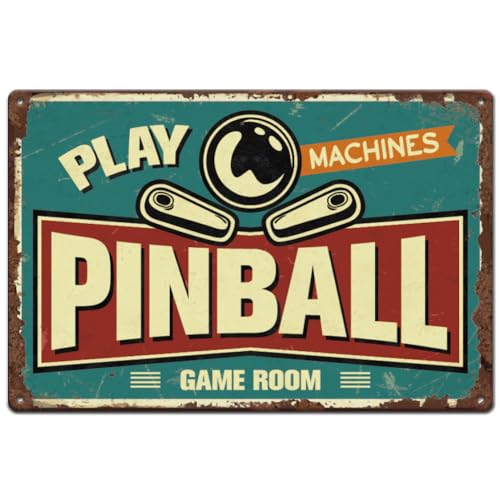 SUPERDANT Play Pinball Metallschild Spielzimmer Blechschild Flipperautomaten Männerhöhle Blechschild Kunst Eisen Vintage Deko Poster Altmodisches Aluminiumschild Retro Deko Für Spielzimmer Dekoration SUPERDANT Play Pinball Metallschild Spielzimmer Blechschild Flipperautomaten Männerhöhle Blechschild Kunst Eisen Vintage Deko Poster Altmodisches Aluminiumschild Retro Deko Für Spielzimmer Dekoration von SUPERDANT