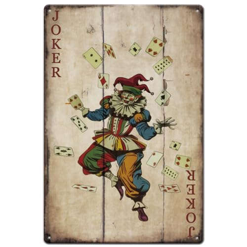SUPERDANT Poker Joker Metallschild Billard Bar Blechschild Spielzimmer Retro Blechschild Männerhöhle Vintage Schild Eisen Wandkunst Poster Altes Mode Aluminiumschild Für Die Heimdekor SUPERDANT Poker Joker Metallschild Billard Bar Blechschild Spielzimmer Retro Blechschild Männerhöhle Vintage Schild Eisen Wandkunst Poster Altes Mode Aluminiumschild Für Die Heimdekor von SUPERDANT