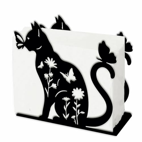 SUPERDANT Serviettenhalter Mit Katzen Und Schmetterlingsmotiv Für Tische Serviettenhalter Aus Eisen Mit Tiermotiv Serviettenhalter Mit Durchbrochenem Design Serviettenständer Mit Blumen Küche Dekor SUPERDANT Serviettenhalter Mit Katzen Und Schmetterlingsmotiv Für Tische Serviettenhalter Aus Eisen Mit Tiermotiv Serviettenhalter Mit Durchbrochenem Design Serviettenständer Mit Blumen Küche Dekor von SUPERDANT