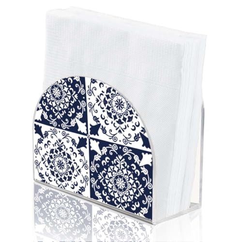 SUPERDANT Serviettenhalter Mit Retro Muster Für Tische Acryl Serviettenhalter Taschentuchspender Für Die Küche Servietten Halter Aus Acryl Serviettenspender Für Küche Und Esszimmer Farmer von SUPERDANT