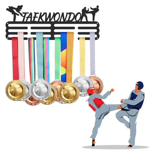 SUPERDANT Taekwondo Medaillen Aufhänger Display Halter Sport Eisenhaken Rahmen Für Über 60+ Rennen Metall Medaillen Wandaufhänger Für Taekwondo Wettkämpfe von SUPERDANT