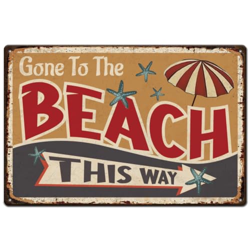 SUPERDANT The Beach Schild Blechschilder Metallposter Vintage Deko Metall Strand Poster Eisen Retro Deko Heimwanddekoration Für Bars Kneipen Schlafzimmer 20x30 cm SUPERDANT The Beach Schild Blechschilder Metallposter Vintage Deko Metall Strand Poster Eisen Retro Deko Heimwanddekoration Für Bars Kneipen Schlafzimmer 20x30 cm von SUPERDANT