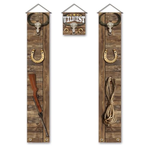 SUPERDANT West Cowboy Dekorationen Wild West Willkommens Türbanner Party Dekoration Set Cowboy Veranda Schild Willkommen Cowboy Banner Hängende Dekoration Für Western Cowboy Party Tür SUPERDANT West Cowboy Dekorationen Wild West Willkommens Türbanner Party Dekoration Set Cowboy Veranda Schild Willkommen Cowboy Banner Hängende Dekoration Für Western Cowboy Party Tür von SUPERDANT