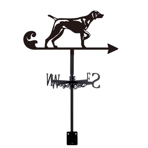 SUPERDANT Wetterhahn Hound Dog Wetterfahne Windrichtungsanzeiger Wetterfahnen Messinstrument Dachwetterfahne Weather Vane Für Außenbereich Garten Bauernhof Hinterhof Pavillon Scheune Kunstdekoration von SUPERDANT