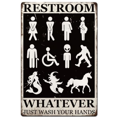 SUPERDANT Metallschild Witziges Badezimmer Blechschild Toilette Vintage Schild Lustiges Retro Blechschild Vintage Metall Poster Text Dekor Toilette Retro Metall Dekor von SUPERDANT
