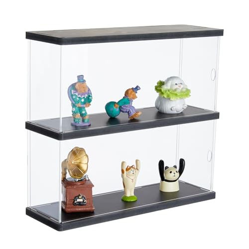 SUPERFINDINGS 1 Stück Doppelstock Actionfiguren Display Box Acryl Staubschutz Organizer Für Kleine Figuren Transparenter Schrank Zur Aufbewahrung von Teesets Halter Für Steine Amiibo Remains von SUPERFINDINGS