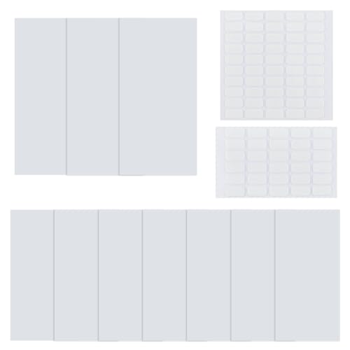 SUPERFINDINGS 10 flache Leere Kunststoffplatte 18cm Wandlochabdeckung Mit 80 doppelseitigem Klebeband Staubdichte Abdeckplatte Rechteckige Mattierte Leere Platte von SUPERFINDINGS