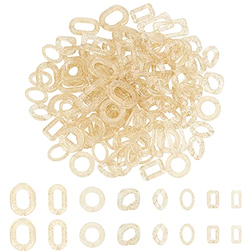 SUPERFINDINGS 117pcs 8 Styles Transparente Acryl Linking Rings Quick Link Connectors Beige Link Connectors Mit Glitzerpulver Für Schmuck DIY Handwerk Ketten Machen SUPERFINDINGS 117pcs 8 Styles Transparente Acryl Linking Rings Quick Link Connectors Beige Link Connectors Mit Glitzerpulver Für Schmuck DIY Handwerk Ketten Machen von SUPERFINDINGS