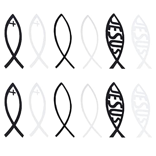SUPERFINDINGS 12 Blatt 3 Stile 2 Farben Jesus Fisch Autoaufkleber PET Dekoration Aufkleber 3D Auto Aufkleber Emblem Aufkleber Kunststoff Auto Emblem Für Jesus Christian Fisch Symbol Autodekorationen SUPERFINDINGS 12 Blatt 3 Stile 2 Farben Jesus Fisch Autoaufkleber PET Dekoration Aufkleber 3D Auto Aufkleber Emblem Aufkleber Kunststoff Auto Emblem Für Jesus Christian Fisch Symbol Autodekorationen von SUPERFINDINGS