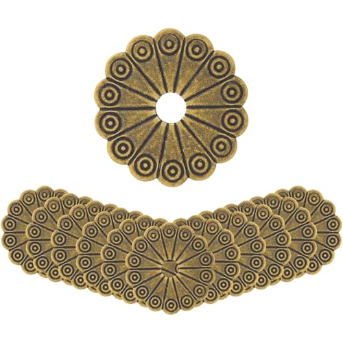 SUPERFINDINGS 12 Stück Runde Messing Unterlegscheiben In Antikem Bronze Look 1.26 Zoll Hardware Klassische Möbelbeschläge Zubehör Für Schubladen Schrank Und Dekoration von SUPERFINDINGS