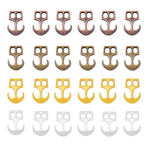 SUPERFINDINGS 120 Stück 4 Farben Ankerhaken Verschlüsse Legierung Zwei Loch Verschlüsse Haken 23 x 16 mm Metall Haken Clip für DIY Lederschnur Armbänder Schmuckherstellung Loch: 5 x 4 mm SUPERFINDINGS 120 Stück 4 Farben Ankerhaken Verschlüsse Legierung Zwei Loch Verschlüsse Haken 23 x 16 mm Metall Haken Clip für DIY Lederschnur Armbänder Schmuckherstellung Loch: 5 x 4 mm von SUPERFINDINGS
