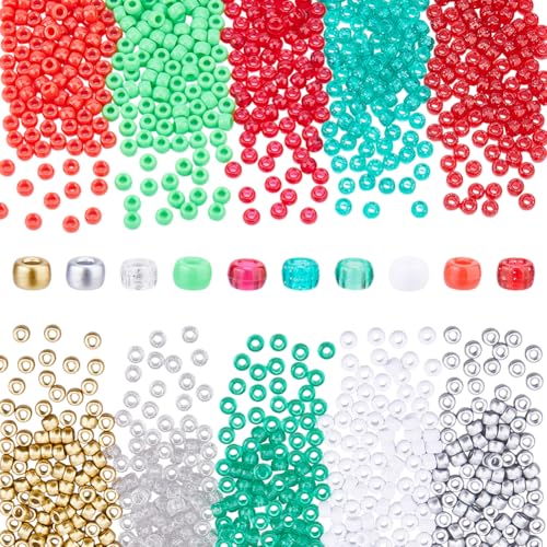 SUPERFINDINGS 1500 Stück 10 Farben Transparente Kunststoffperlen Runde Kugel Abstandsperlen Weihnachtsfarbene Perlenmasse Für Armbänder Halsketten Schmuckherstellung DIY Basteln 9x6mm SUPERFINDINGS 1500 Stück 10 Farben Transparente Kunststoffperlen Runde Kugel Abstandsperlen Weihnachtsfarbene Perlenmasse Für Armbänder Halsketten Schmuckherstellung DIY Basteln 9x6mm von SUPERFINDINGS