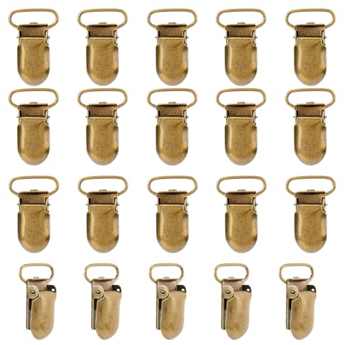 SUPERFINDINGS 15Stück Robuste Klammern Zum Aufhängen von Teppichen Aus Eisen Bronzefarben Rutschfeste Hosenträgerklammern Halterungen Für Bettlakengurte Befestigungen Für Wandteppiche Handtücher von SUPERFINDINGS
