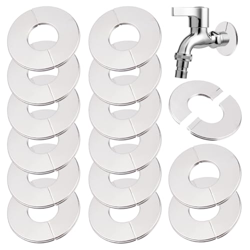 SUPERFINDINGS 16 Stück Runde Rosettenabdeckung Aus Edelstahl Wand Split Flansch Wasserabdeckung Selbstklebende Wandloch Dekorationsabdeckung Für Wasserhahn Küche Toilette Dekorativ SUPERFINDINGS 16 Stück Runde Rosettenabdeckung Aus Edelstahl Wand Split Flansch Wasserabdeckung Selbstklebende Wandloch Dekorationsabdeckung Für Wasserhahn Küche Toilette Dekorativ von SUPERFINDINGS