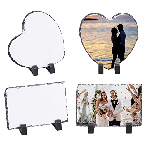 SUPERFINDINGS 2 Sets 2 Stil Sublimation Blank Schiefer Stein Herz Rechteck Bilderrahmen Mit Displayhalter Transfer Herz Bilderrahmen Zum Gedenken An Muttertagsgeschenke SUPERFINDINGS 2 Sets 2 Stil Sublimation Blank Schiefer Stein Herz Rechteck Bilderrahmen Mit Displayhalter Transfer Herz Bilderrahmen Zum Gedenken An Muttertagsgeschenke von SUPERFINDINGS